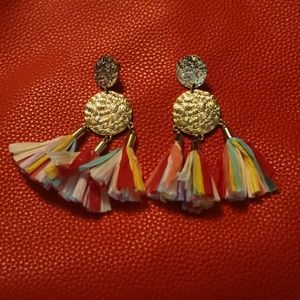Gold tassel earrings